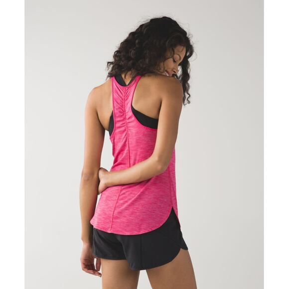 Lululemon Tank Top Womens 2 Pink What The Sport Singlet II Split Strap Racerback - Picture 3 of 11